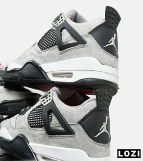 کتانی ساق‌دار مردانه طوسی مشکی Nike air jordan 4