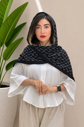 شال بهاره گوچی4 (مشکی)