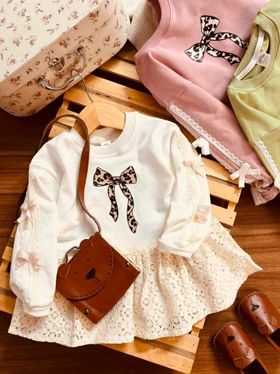 پیراهن گیپور پاپیونی