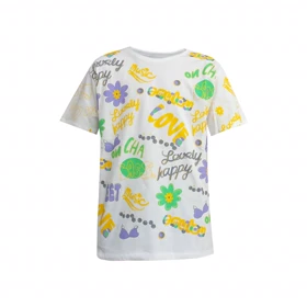 تیشرت آستین کوتاه پسرانه مدل PJ1112 رنگ سفید