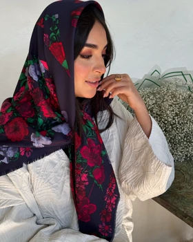روسری ابریشم ریشه سوزنی