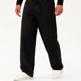 شلوار بگ مردانه مشکی استایل شیک و مینیمال مناسب روزمره کد 3359