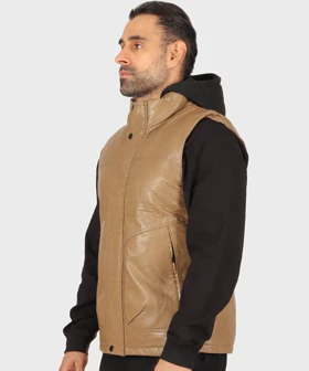 پافر مردانه چرم کلاه مشکی 2533