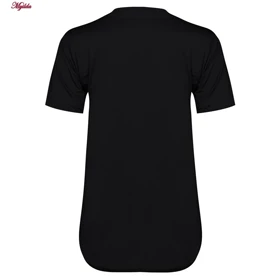ست تیشرت و شلوار ورزشی زنانه رنگ مشکی به همراه هدبند مدل 5231-734p