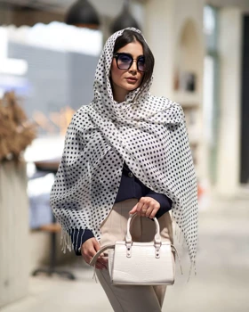 شال لینن طرحدار HQuality 20631