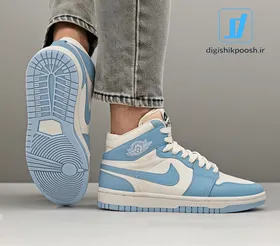 کفش پیاده روی مردانه نایک ایر جردن وان آبی NIKE 1 RETRO HIGH OG SHADOW BLUE