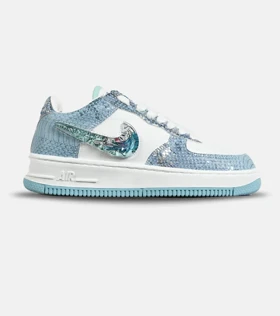 کفش کتانی مردانه و زنانه سفید آبی NIKE dunk low steam puppet مدل 7276