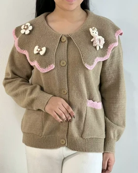 ژاکت بافت عروسکی کد 5410