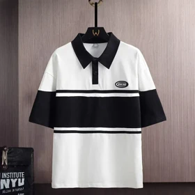 تیشرت یقه دار اسپرت نخ پنبه