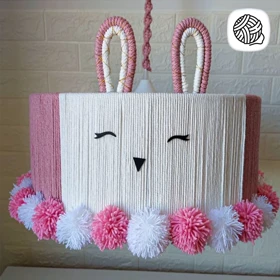 لوستر مکرومه بافی اتاق کودک مدل خرگوش