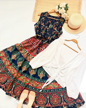 شومیز طرح‌دار کتان