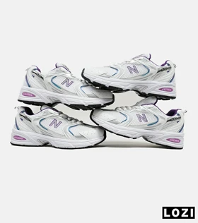کفش کتانی مردانه و زنانه سفید آبی بنفش NEW BALANCE 530
