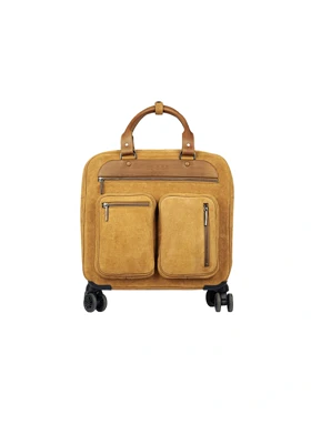 ساک مسافرتی چرم چرخدار مدل yb1013 اشبالت (شتری)