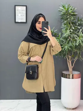مانتو لینن دانشجویی دوجیب