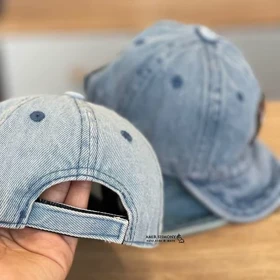 کلاه جین نوزادی لبه متحرک طرح تدی