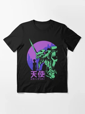 تیشرت طرح نئون جنسیس | Evangelion Retro Vintage Essential T-Shirt کد 220897