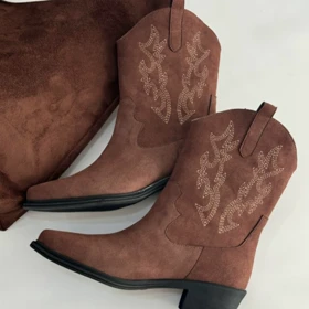 نیم بوت پاشنه گلدوزی شوگو4244