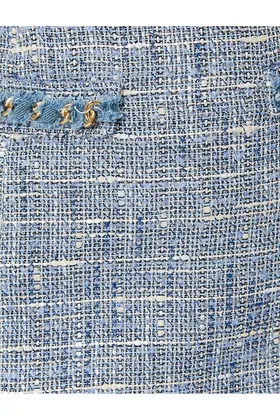 دامن کوتاه Tweed کمر بلند با جزئیات 4SAK70063PW