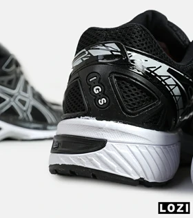 کفش کتانی مردانه و زنانه مشکی سفید ASICS KAYANO 20