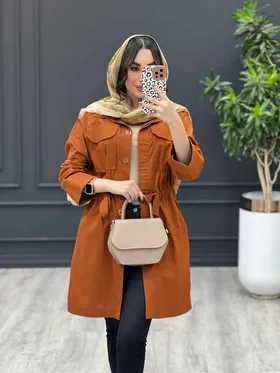مانتو بلند دوجیب پیله دار