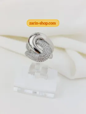انگشتر زنانه نگینی طرح جواهر