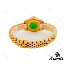 ساعت رولکس طلایی زنانه صفحه مشکی w-3254