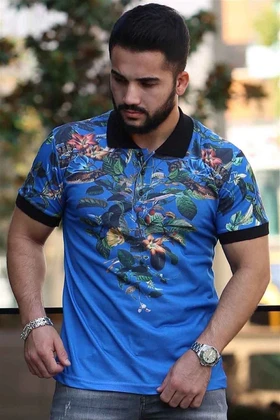 تیشرت پولو با جزئیات گل ساکس 2885 2885