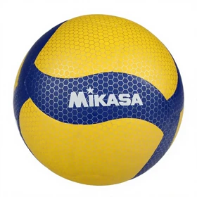 توپ والیبال چرم mikasa زنبوری مدل v300w اورجینال سایز 5
