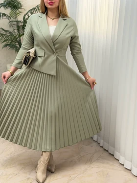 پیراهن کرپ پلیسه 3574