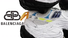 کفش کتانی سفید لیمویی BALENCIAGA 10XL