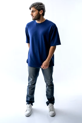 تیشرت باکسی ژاکارد مردانه