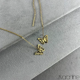 گوشواره زنانه بخیه ای مدل پروانه 20421