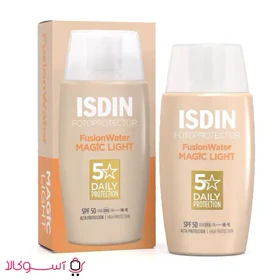 ضد آفتاب ایزدین فیوژن واتر مدل magic light حجم 50 میل
