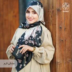 روسری ابریشم توییل شکوفه