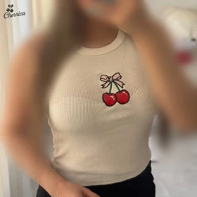 تاپ کبریتی گلدوزی چری cherry کد 120