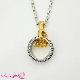 گردنبند پسرانه استیل مدل حلقه و دست