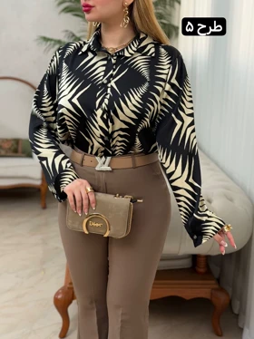 شومیز کرپ ساتن 3718