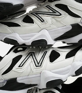 کفش کتانی مردانه و زنانه سفید مشکی NEW BALANCE 9060