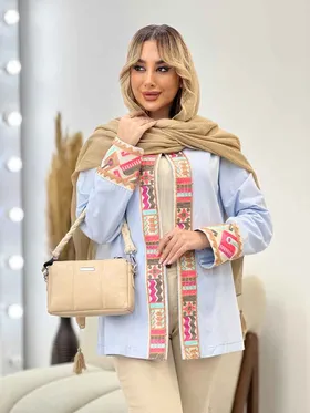 مانتو جلو باز خرجه کار هندی