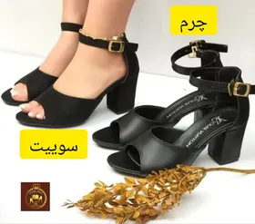صندل پاشنه‌دار مجلسی زنانه کمربندی