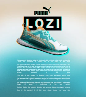 کفش کتانی ورزشی سفید سبز نارنجی مردانه و زنانه PUMA