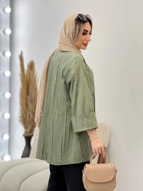 مانتو یقه چاک آستین پاکتی