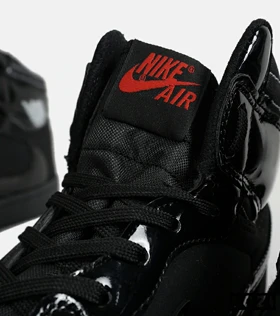 کفش کتانی ساق‌دار مردانه مشکی ورنی NIKE travis scott