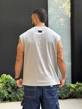 رکابی ورزشی وست پانچی طوسی