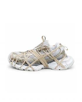 کفش کتانی مردانه مدل بالنسیاگا اسپایدر کاستوم بژ 1 BALENCIAGA SPIDE