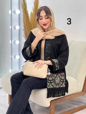 مانتو پولک دوزی پایین ریش