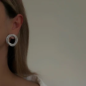 گوشواره زنانه تنیسی گرد کد 857