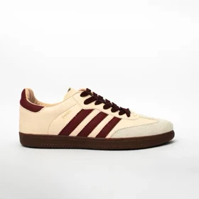 کفش اسپرت کتانی سامبا کرم زرشکی مردانه و زنانه samba adidas کد 291976