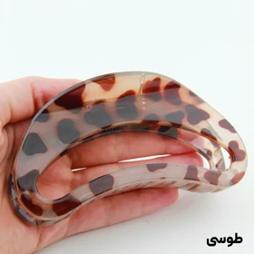 کلیپس دخترانه مدل منحنی خال‌خالی جدید (طوسی)