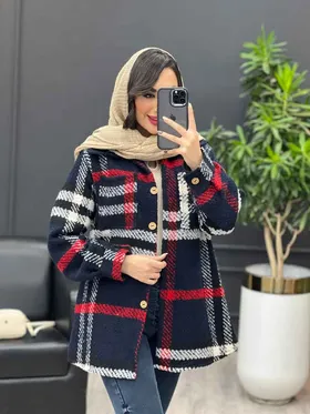 شکت دو جیب دکمه چوبی